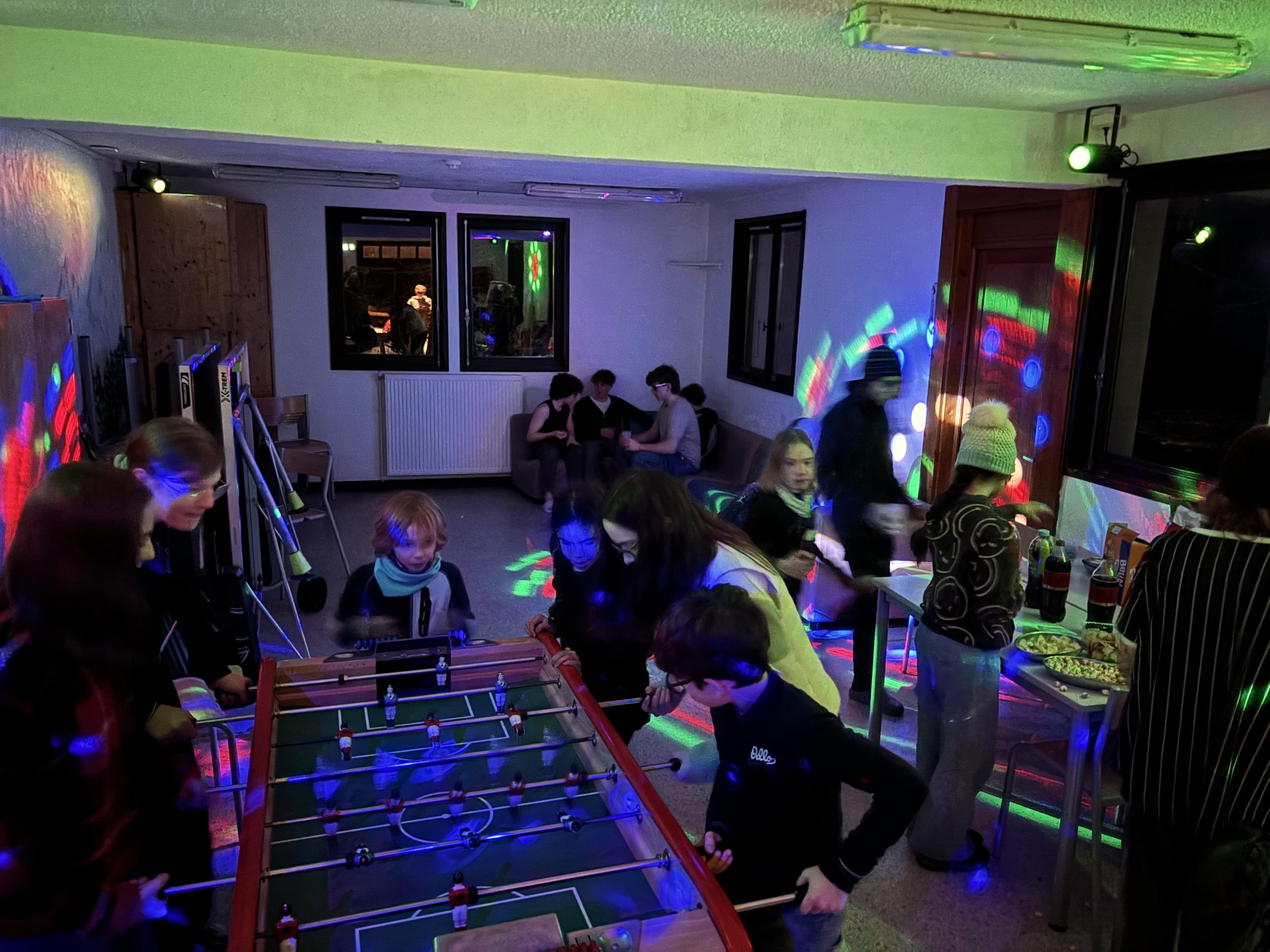 Soirée dansante organisée pendant le camp de ski