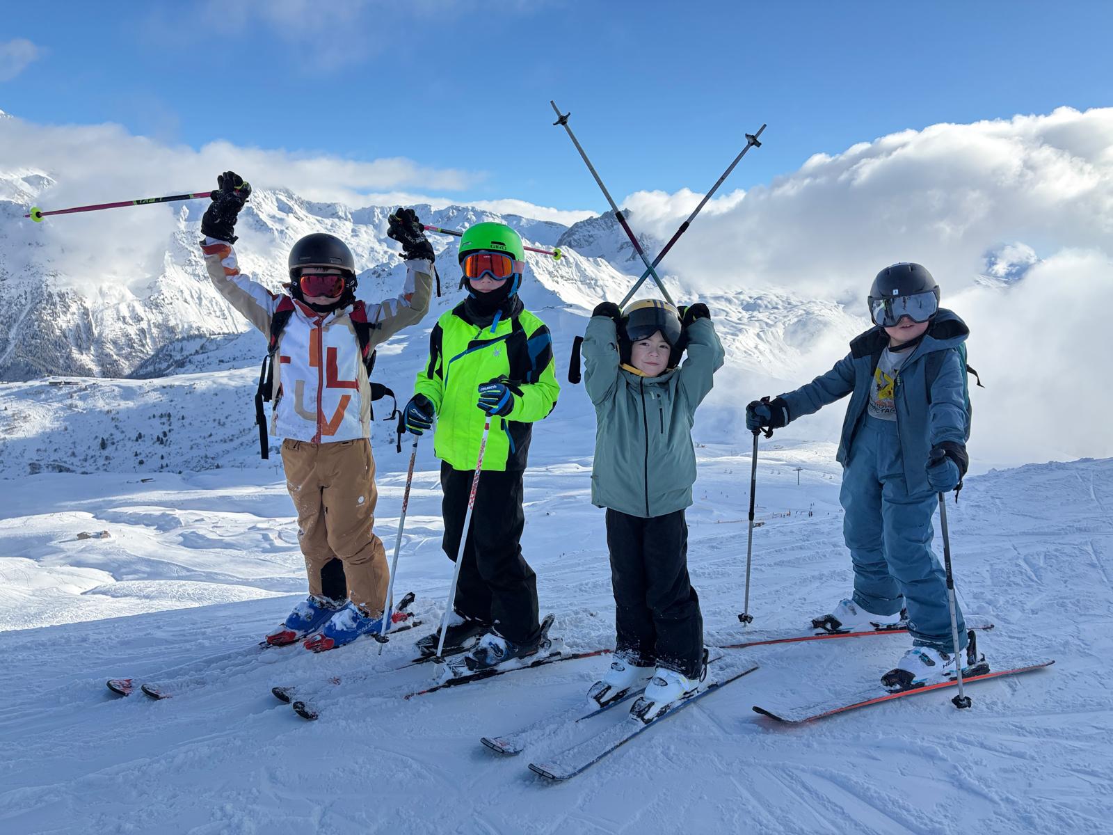Élèves d’Anhugar au camp de ski