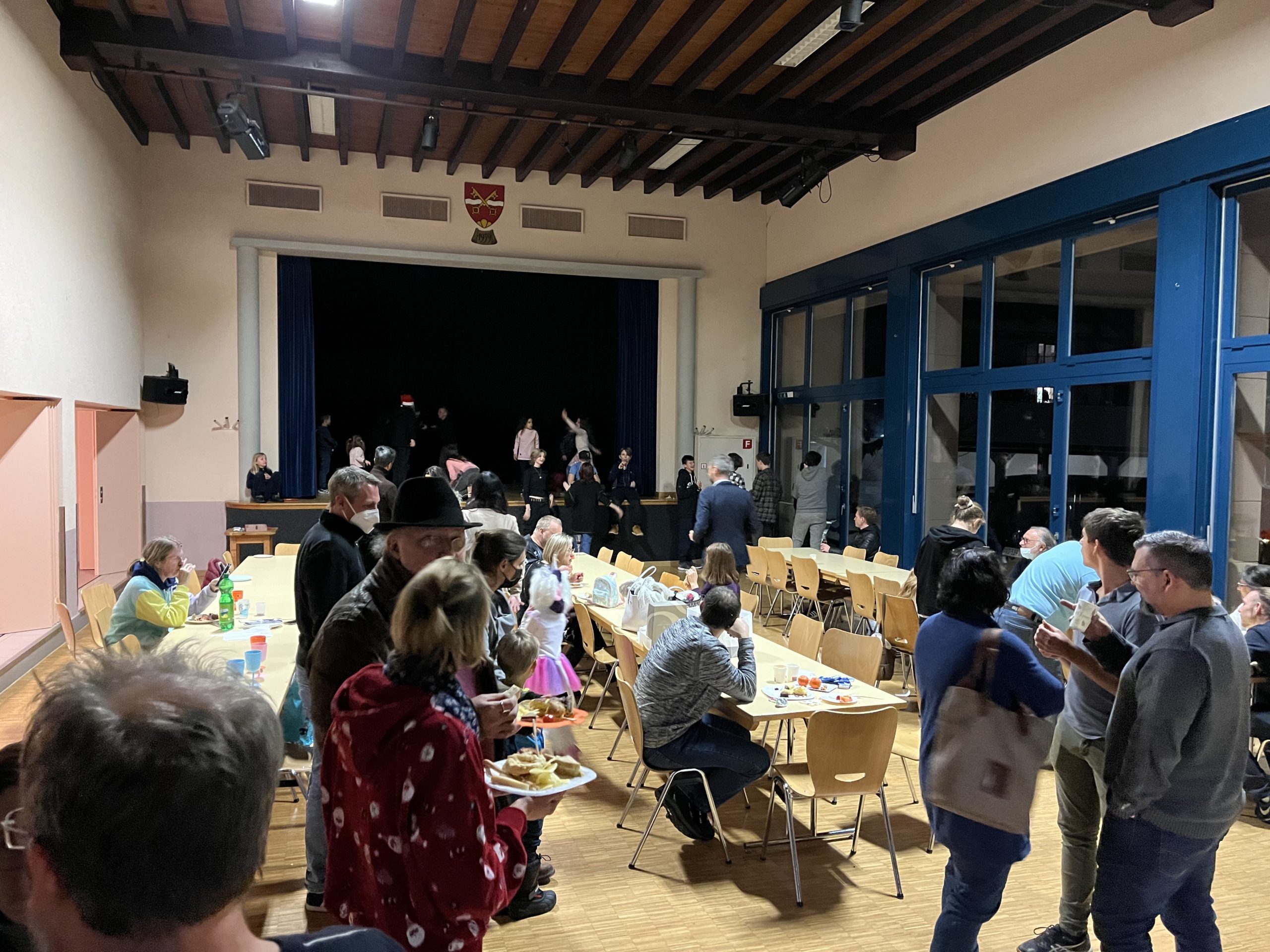 Les élèves lors de la fête de Noël